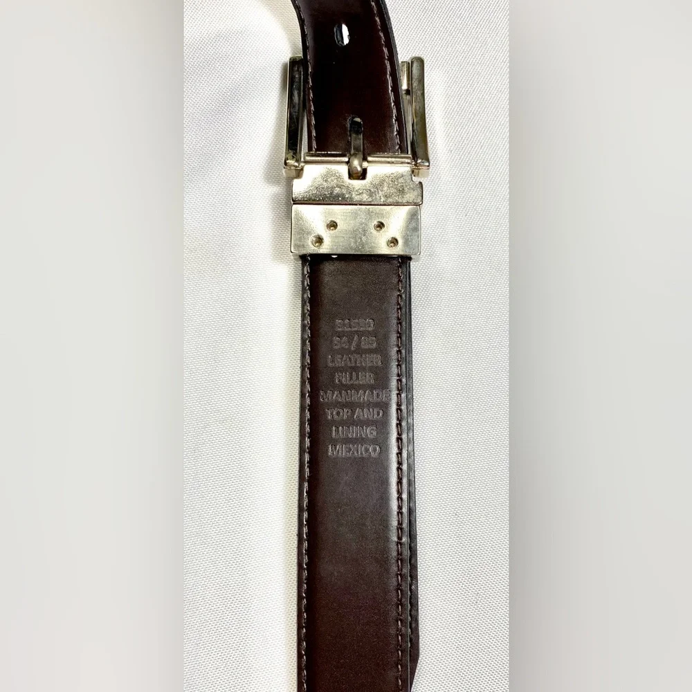 Classic leather BELT Black Silver tone buckle